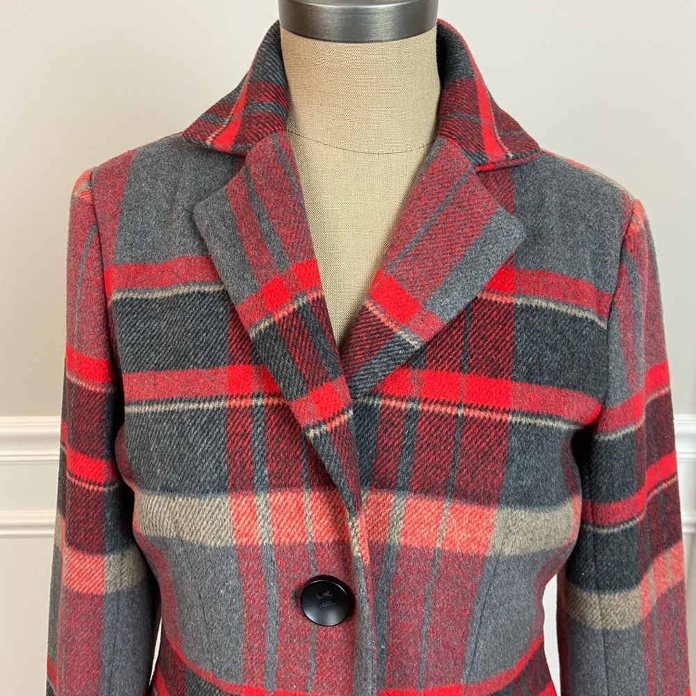 Stetson Ladies Collection,1498 Coat/Jacket grey wool, plaid, Size S, western - Picture 11 of 12